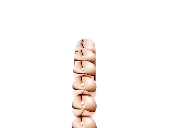 Beaded Round Stone Eternity Band with Bezel Setting Rose gold