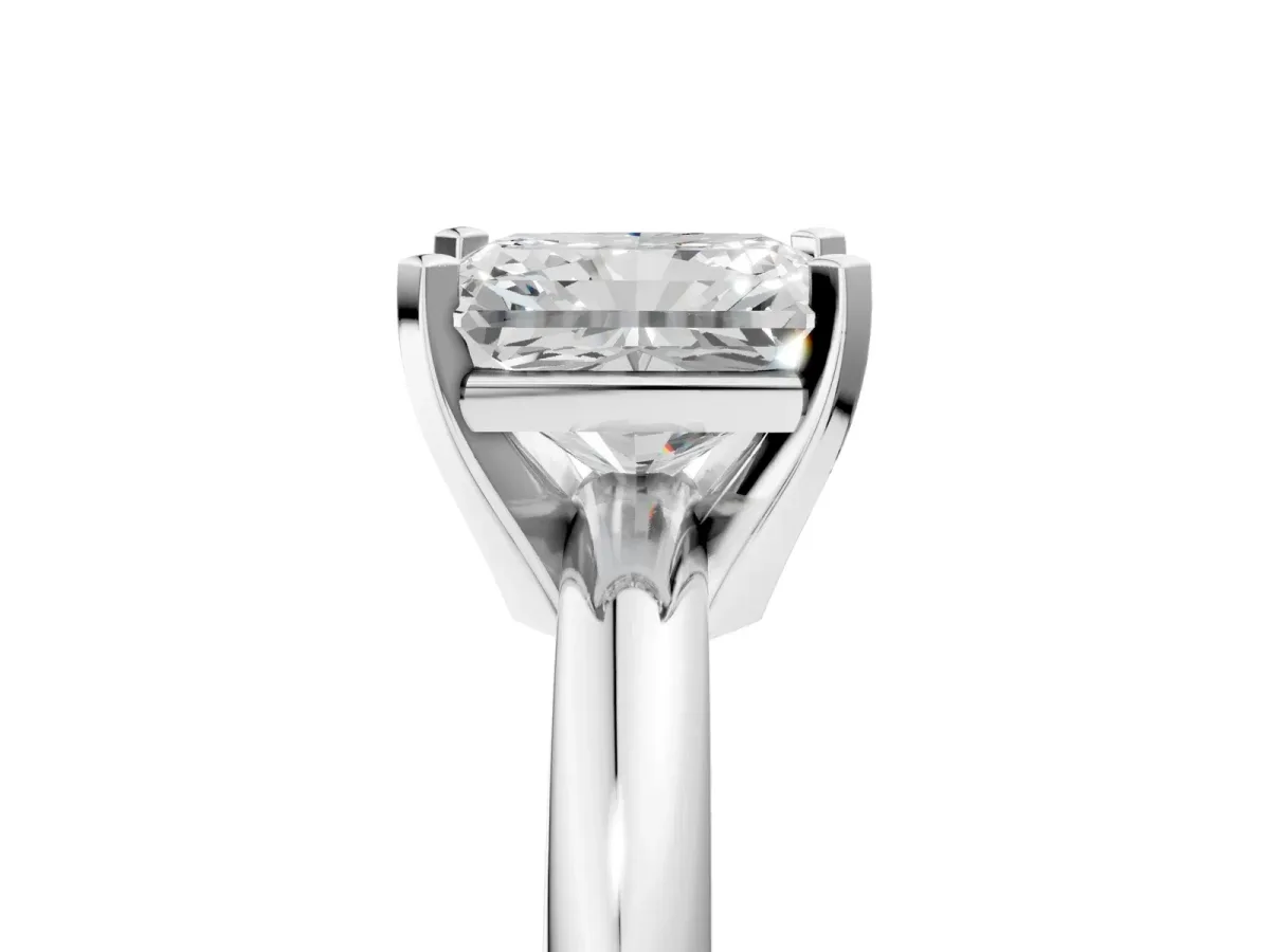 Pavé Round Morganite Twist Band Silver