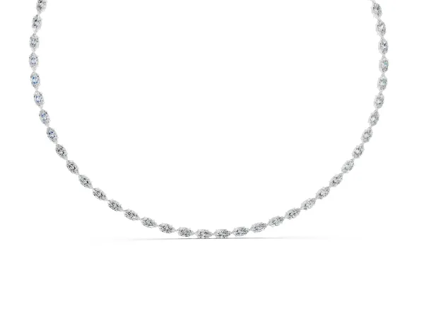Marquise Diamond Tennis Necklace White gold