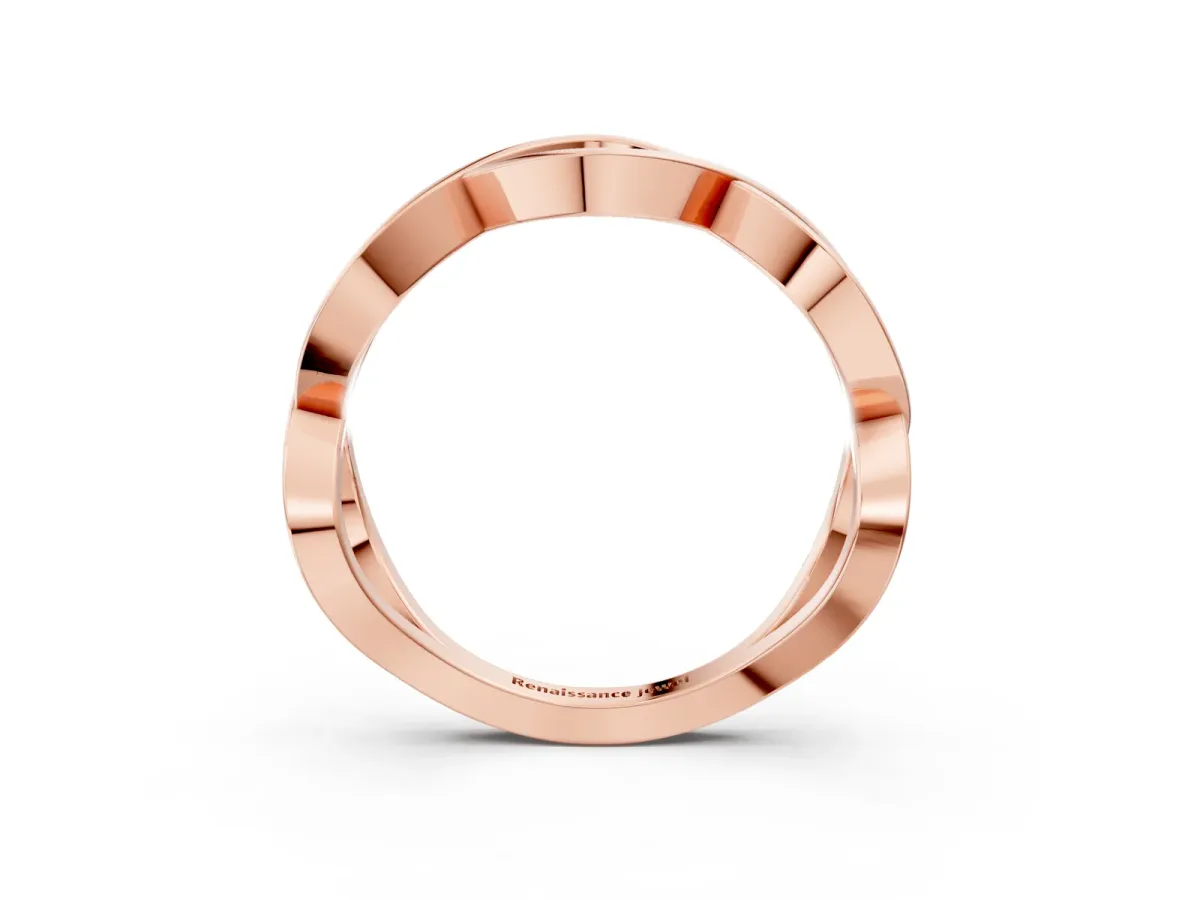 Twisted Infinity Plain Band Rose gold