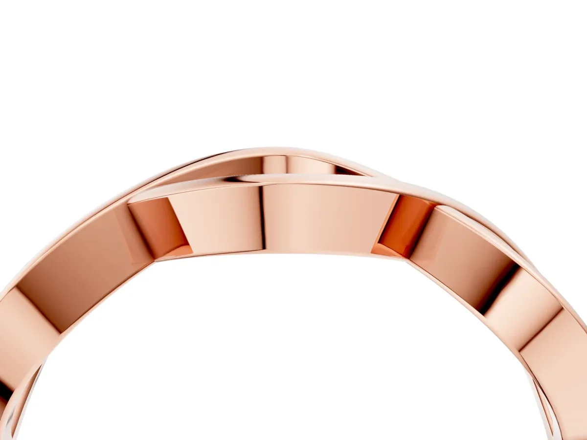 Twisted Infinity Plain Band Rose gold