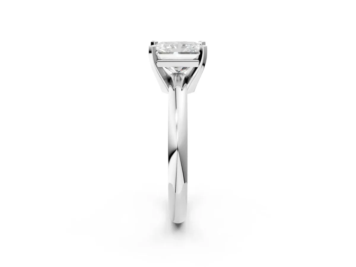 Pavé Round Morganite Twist Band Silver