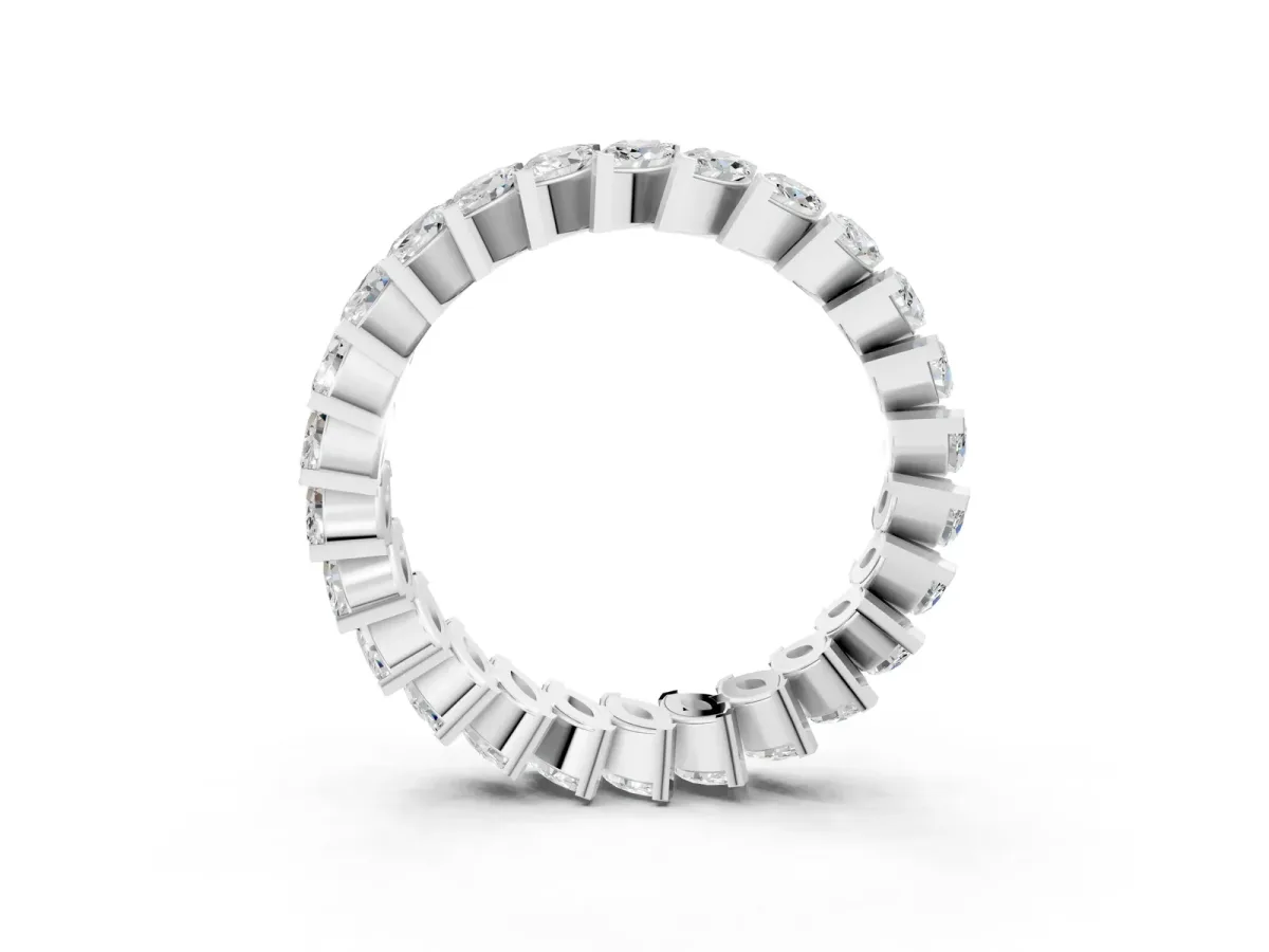 Marquise Diamond Shared Prong Full Eternity Band White gold