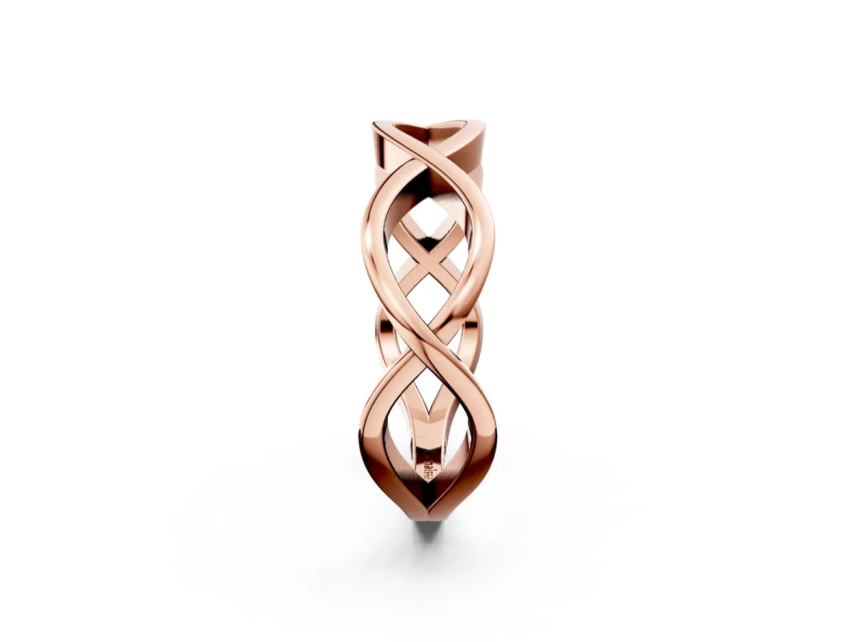 Twisted Infinity Plain Band Rose gold