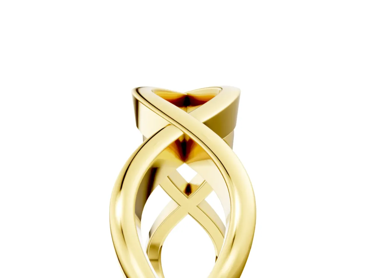Twisted Infinity Plain Band Yellow gold