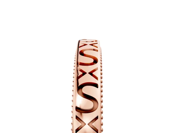 Vintage Engraved Milgrain Band Rose gold