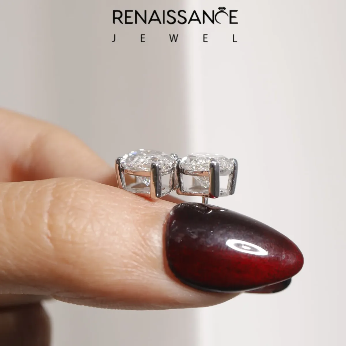 Marquise Cut Diamond Stud Earrings Platinum