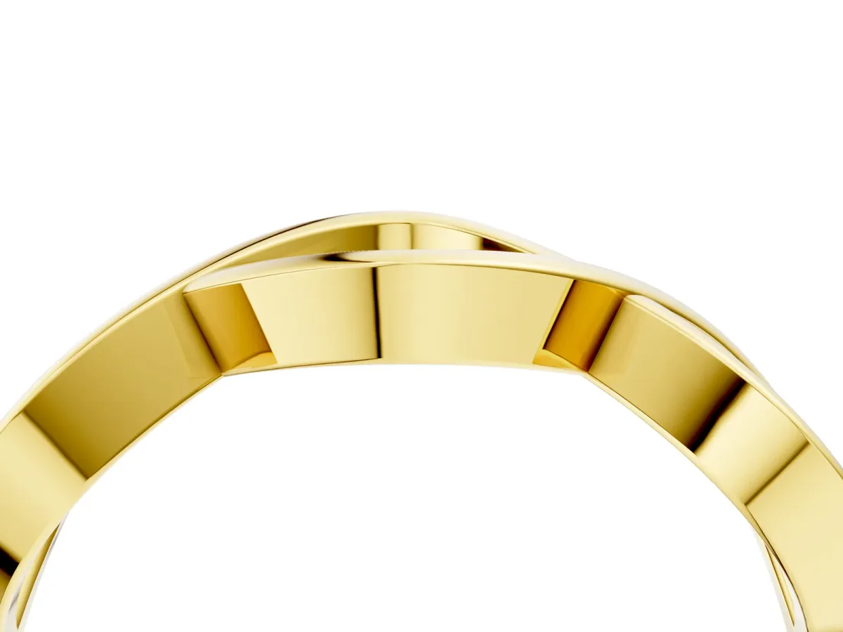 Twisted Infinity Plain Band Yellow gold