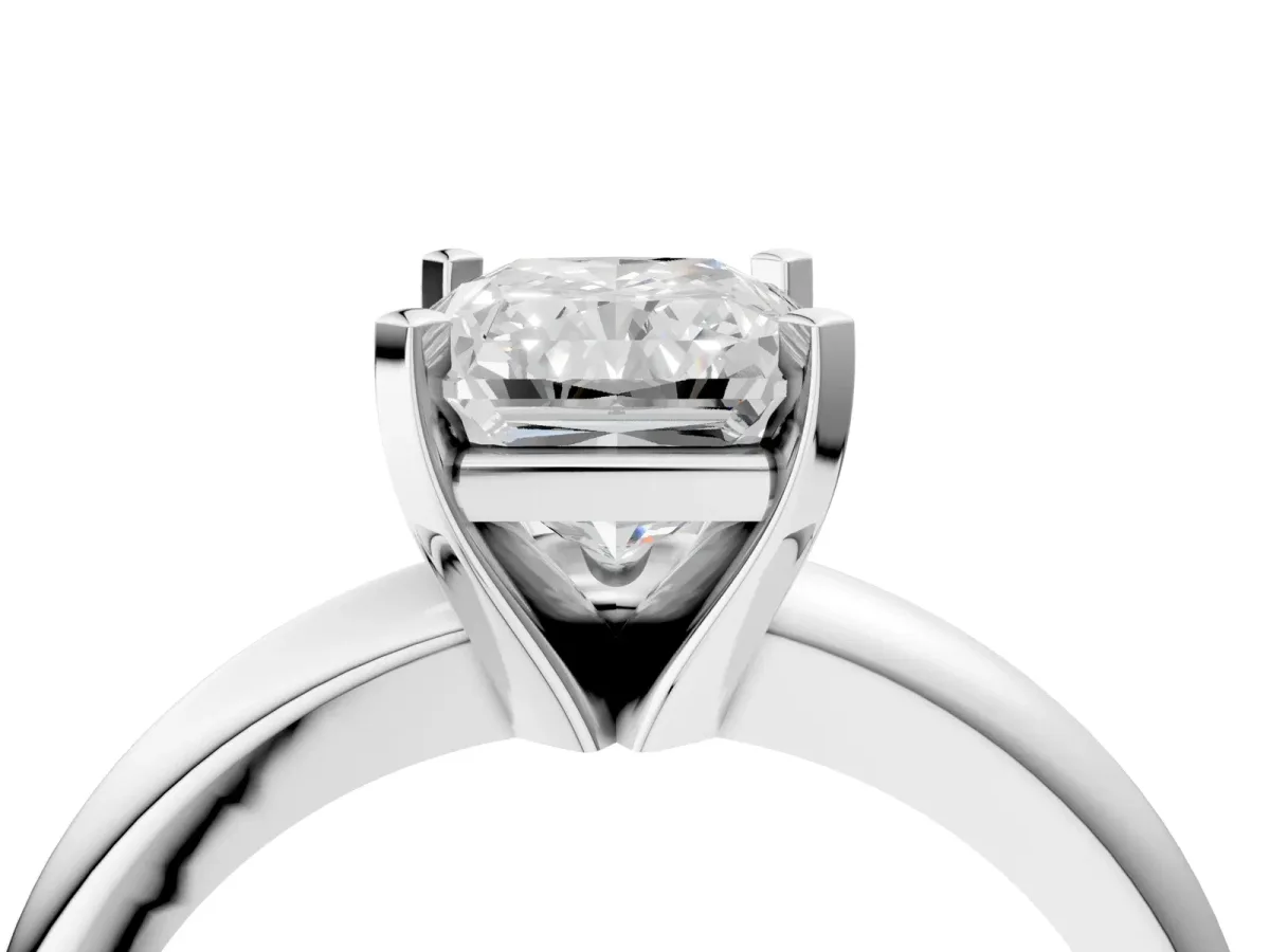 Pavé Round Morganite Twist Band Silver