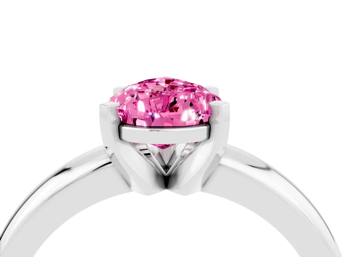 Emerald and Radiant Toi Moi Ring with Prong Setting and Plain Band Silver
